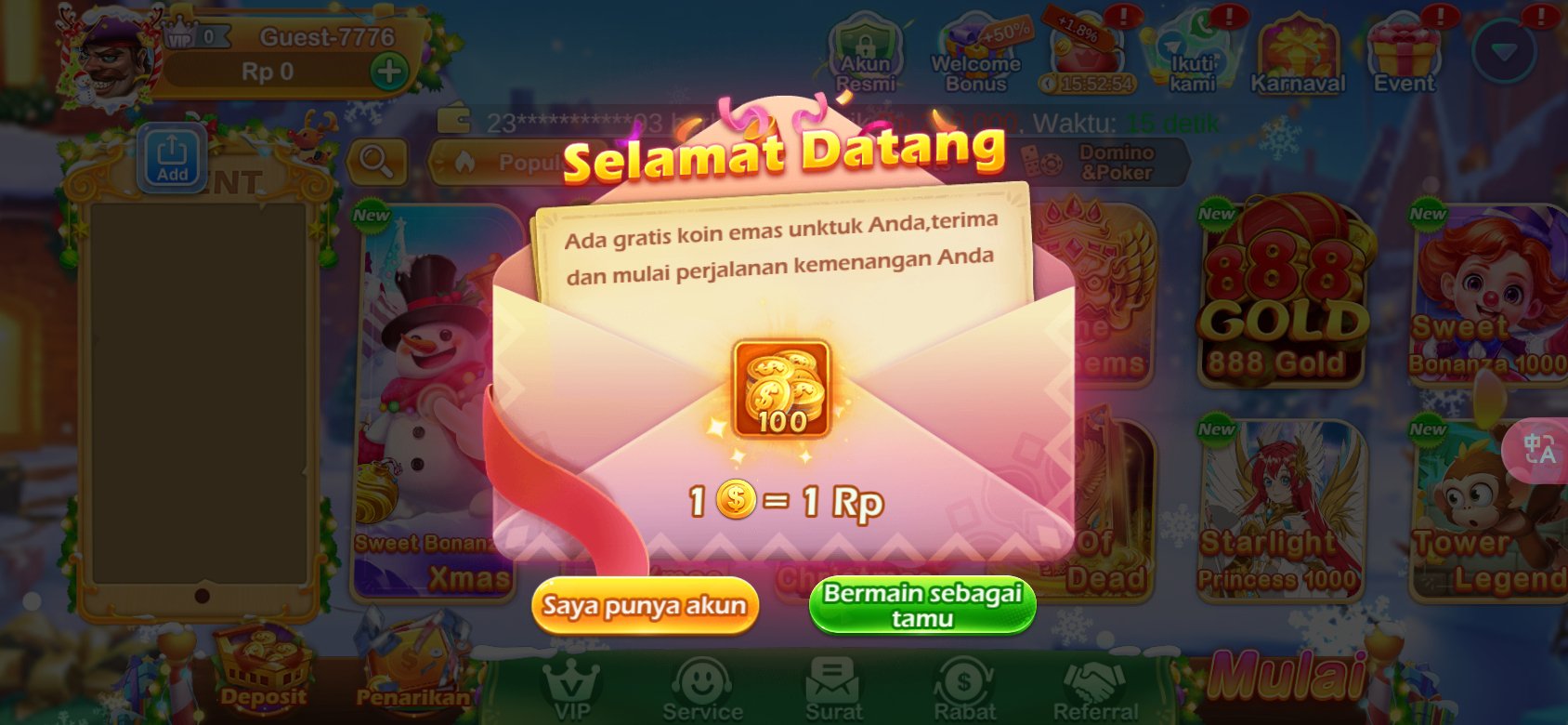 Dapatkan koin emas gratis di K3K3 Apk 4 J 1767 C untuk pengguna baru.